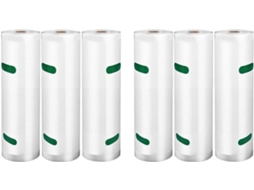 Sacos Para Seladora A Vácuo, Pacote Com 6 Rolos Para Food Saver, Sacos De Armazenamento A Vácuo Resistentes Para