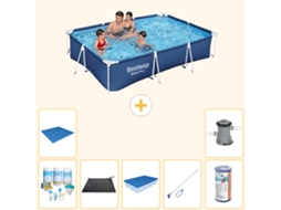 Bestway Piscina Bestway Steel Pro Retangular - 300x201x66 Cm - 8-peças S21544