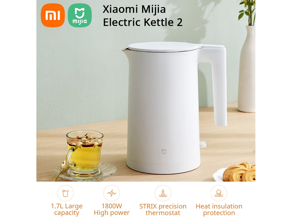 Aetheria xiaomi Mijia Bule Elétrico 1.7l Aço Inoxidável 304 1800w Desligamento Automático