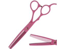 Pinça De Barbeiro 5.5 Canhoto Rosa Brilvibera