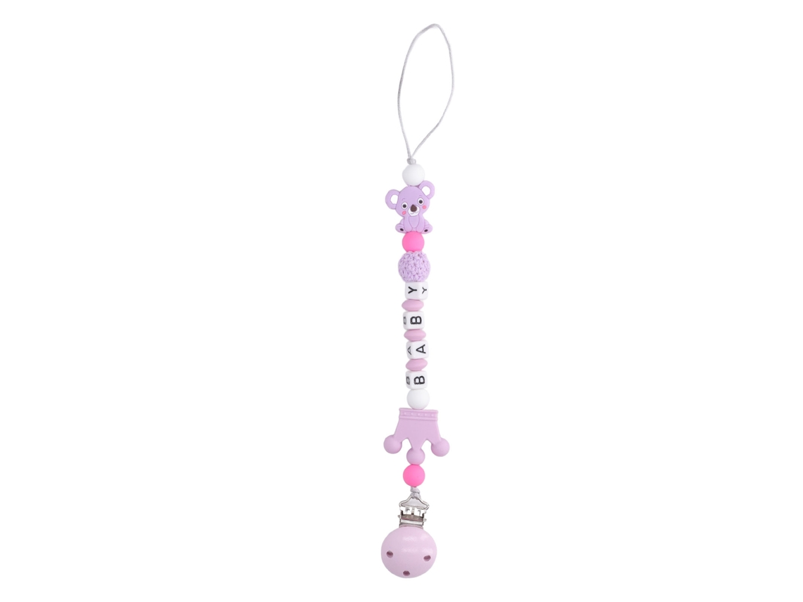 Suporte De Clip De Silicone Para Bebê Brinquedo De Dentição Animal Flexível Roxo