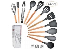 Conjunto De Utensílios De Cozinha De Silicone Com 8/9/11 Peças | Conjunto De Utensílios De Cozinha Com 11 Peças Aquaforge