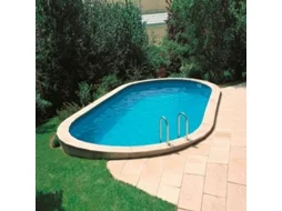 Piscina Semi-Enterrada GRE Ovalada Desmontável 700x320x150 cm