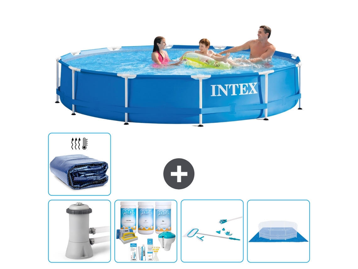 Intex Piscina Com Estrutura Redonda - 366x76 Cm - 6-peças S20482