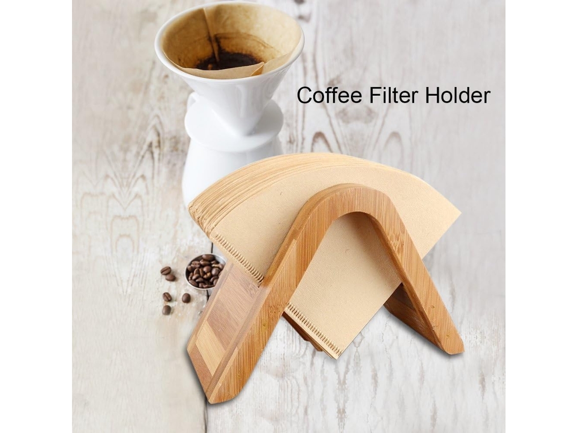 Lurelia Porta-filtro De Café, Em Bambu E Madeira