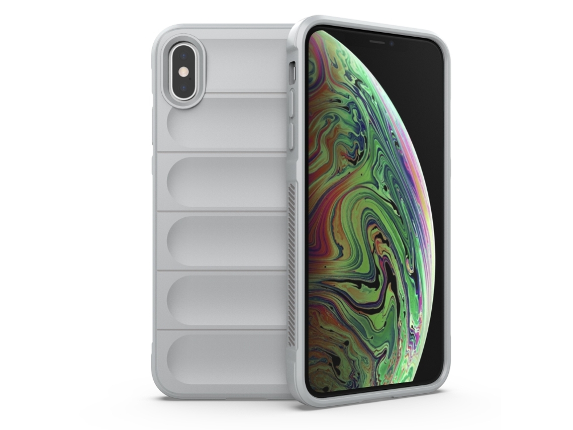 Capa Halinuia Para Iphone Xs Max Magic Shield Tpu Cinzento (proteção Integral, Interior Em Flanela)