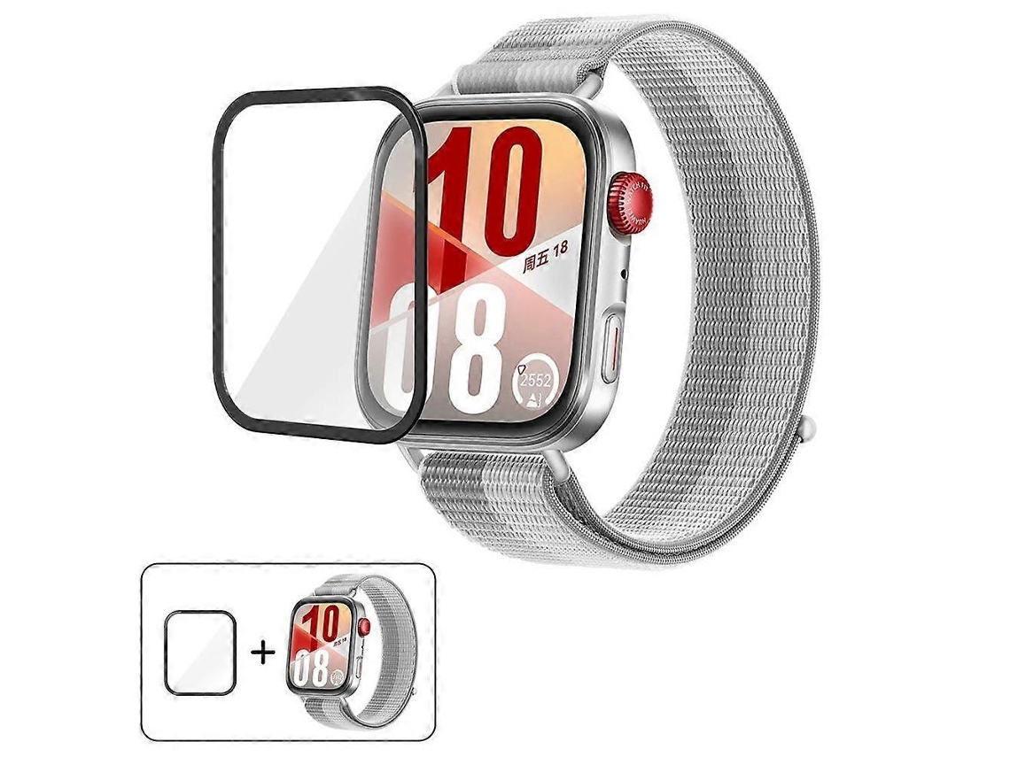 Pulseira De Relógio Com Fecho De Velcro Em Nylon E Película Curva 3d.