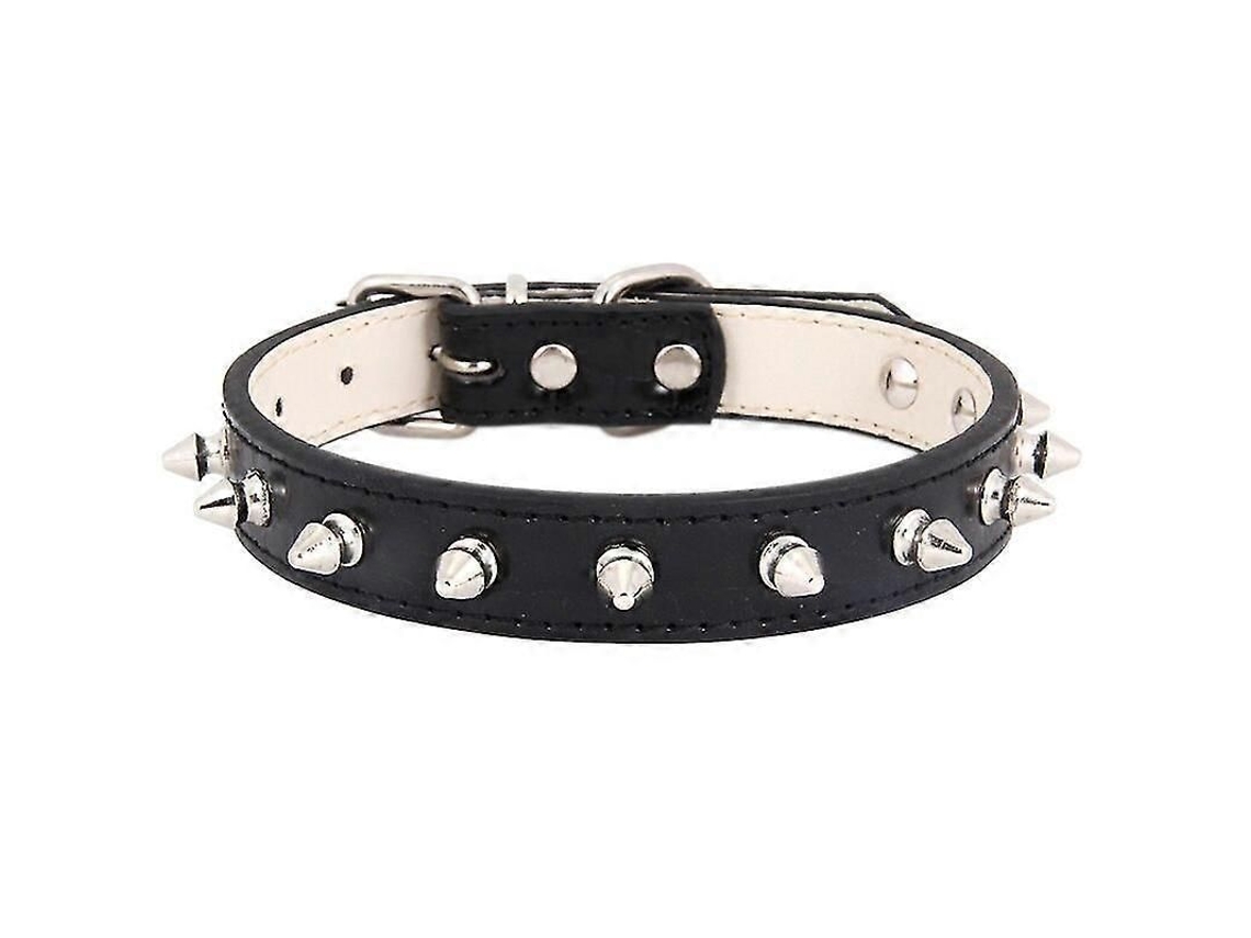 2026 collar de Perro de Cuero Ajustable com Rivetes e Pontes de Pu para Cães e Gatos Tamanhos Xs S M L