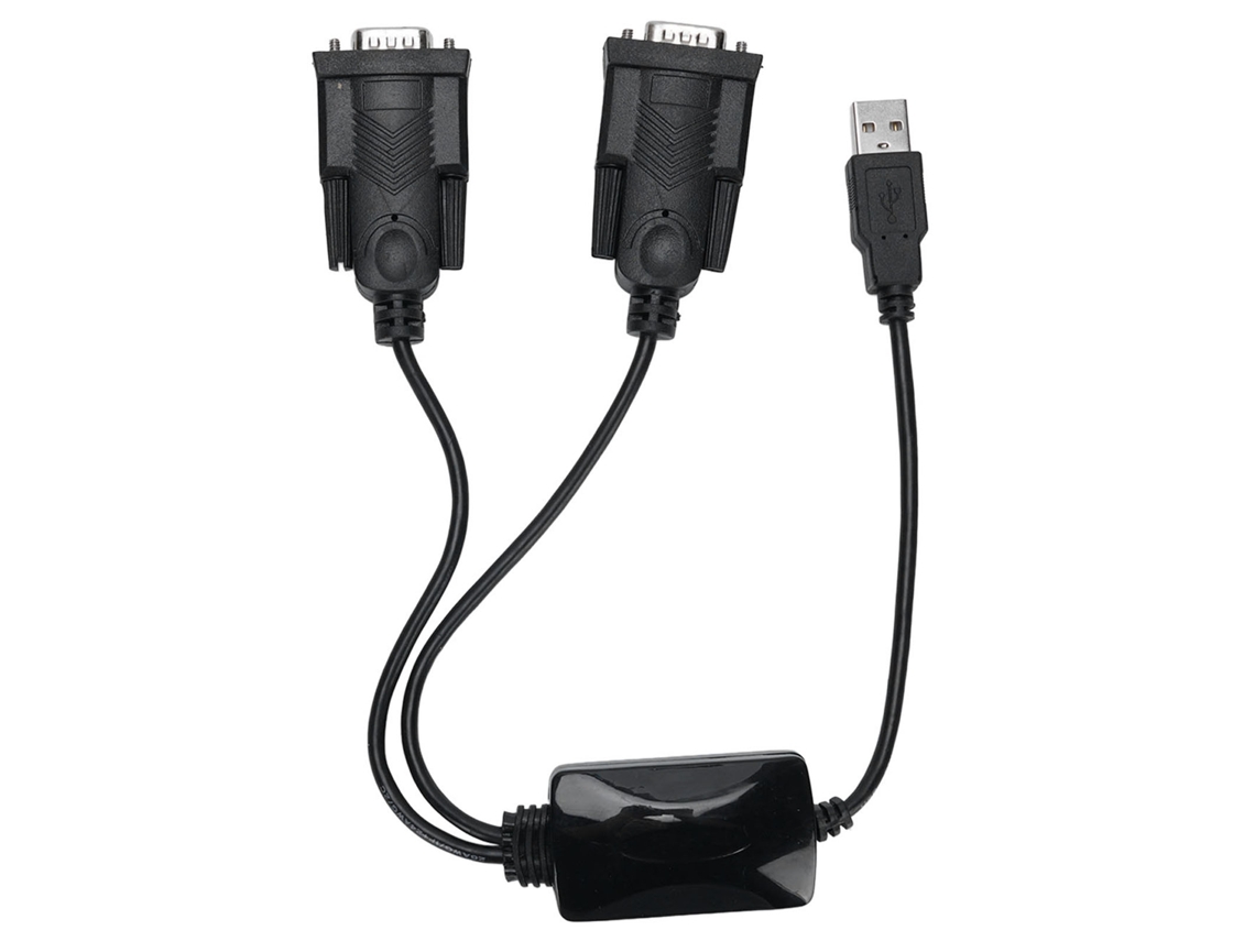 Adaptador De Cabo Serial Usb 2.0 Para 2 Puertos Db9 Rs232 Para Win 7 8 10 Plug And Play