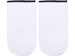 Luvas de algodão branco para cuidados com a pele, ideais para banho de parafina e hidratação.