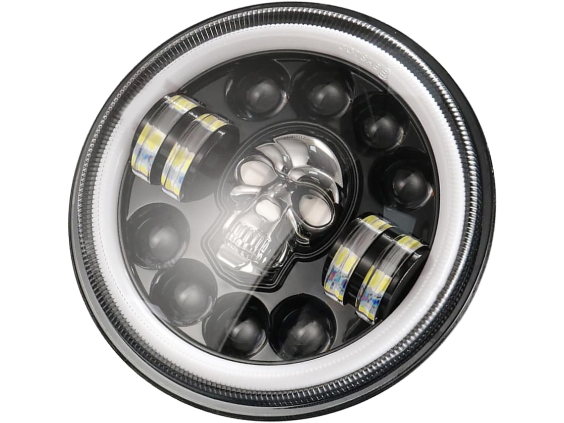 Farol De Led Em Formato De Caveira De 60w Para Iluminação Modificada, À Prova D'água E Brilhante, Para Todos Os Veículos.