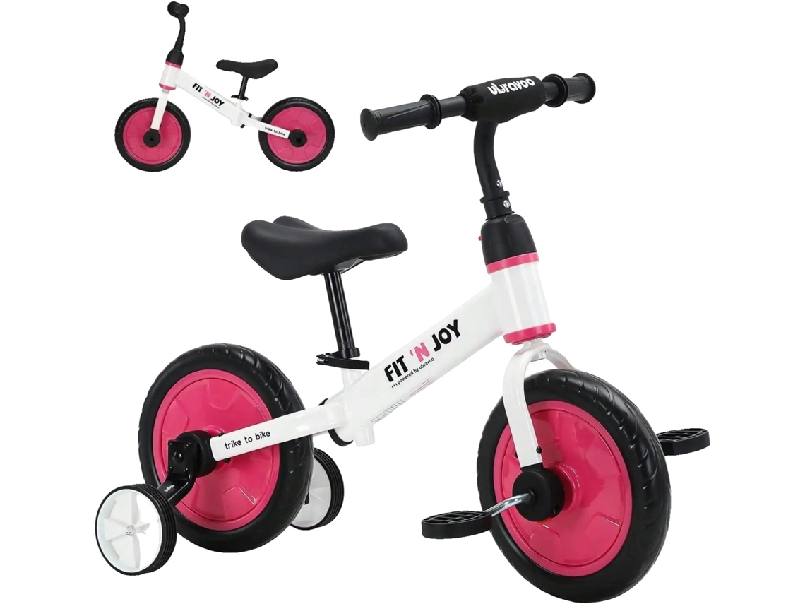 Bicicleta De Equilíbrio, Rodas De Treinamento, Montagem Fácil, Rosa