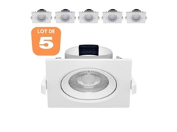 Conjunto de 5 Leds Construídos -Em Branco 5W Ip20 6500K BRAYTRON