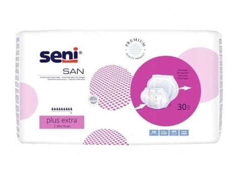 Seni San Plus Extra Anatomical Diapers, 30 Pack Tzmo