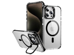 Capa Transparente Com Suporte Para Lente Para Iphone 12/12 Pro Compatível Com Magsafe