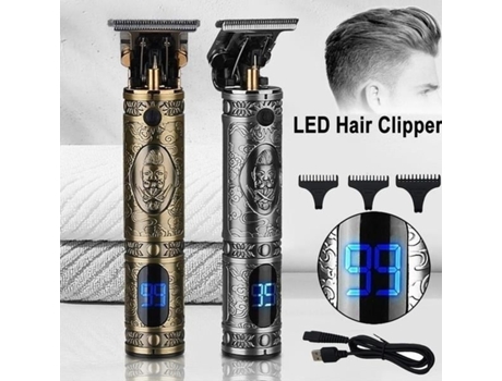 Máquina de cortar cabelo Letouch - Tela LCD - Recarregável sem fio - T-Blade - Para homens LETOUCH