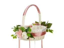 Cesto de Mão Pink Spring com Vime LAXISCREED