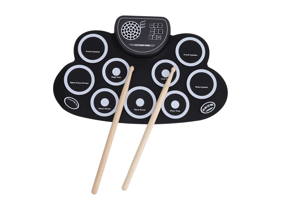 Bateria Eletrônica EOOCOO (9 Pads com Entrada para Fones de Ouvido)