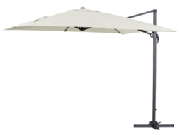 Parasol Lateral De Jardín En Aluminio Sun 3 Cuadrado 3 X 3 M Crudo Habitat Et Jardin