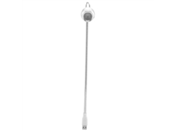 Luz de Leitura Led Portátil com Pescoço Flexível Usb 1W Branco Quente Prata | S/MARCA