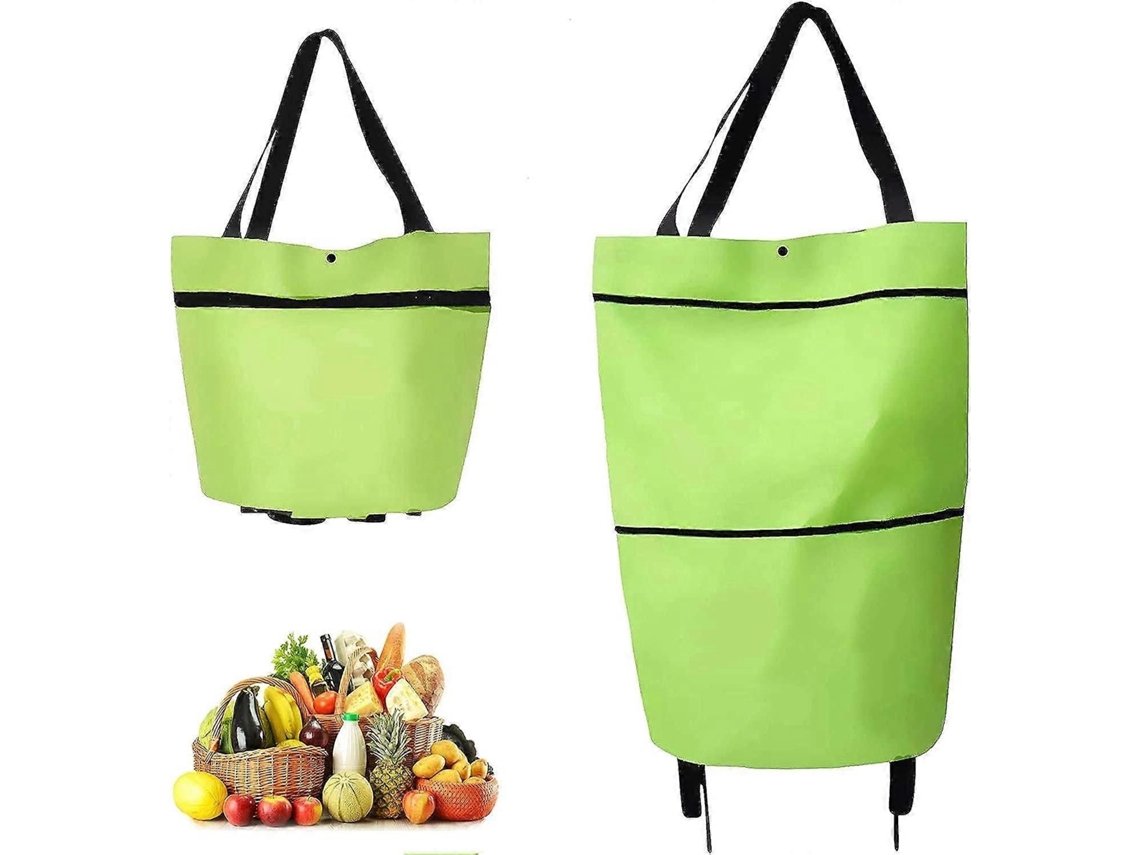 Saco Dobrável do Trole, Trole de Compras com Rodas Supermercado Resua Ble para o Lanche Superme GOKOCO