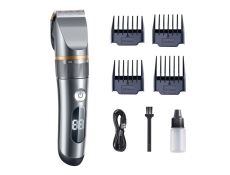 Máquina De Cortar Cabelo Masculina Sem Fio, Outuotwq Profissional Ipx7 Ajuste De Comprimento Em 4 Níveis Lâminas De Titânio E Cerâmica 4 Pentes