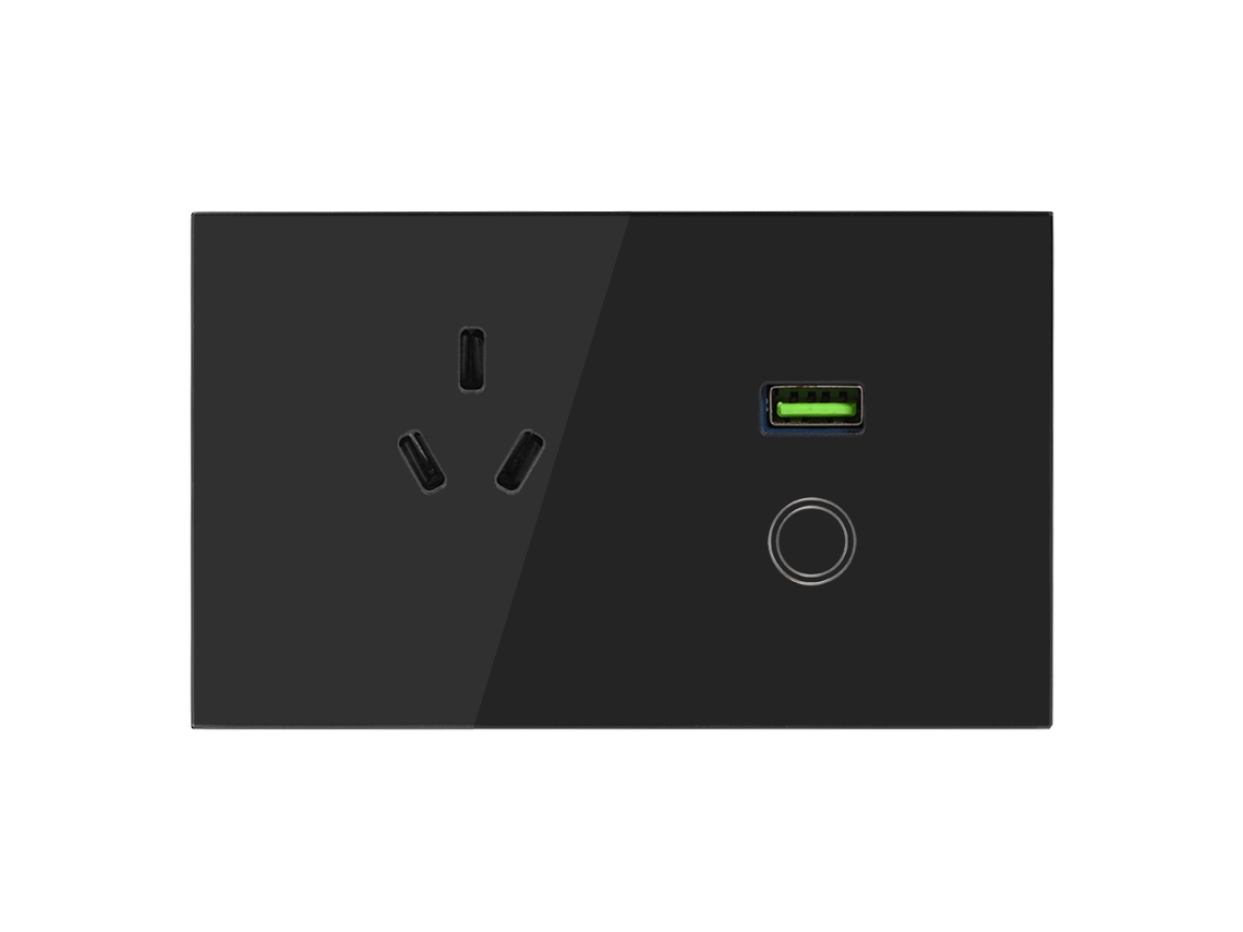 Tomada De Parede Laxiscreed Com Carregamento Usb E Interruptor De Toque Para Maior Comodidade