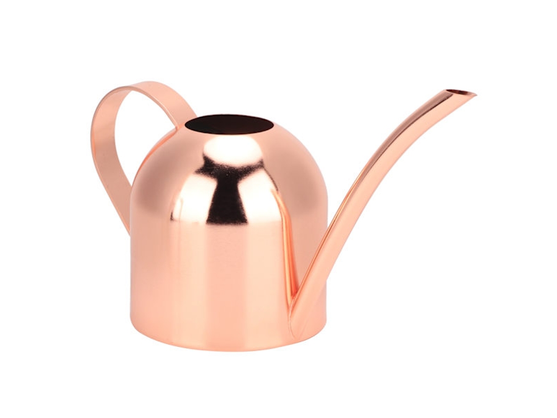 Regador de Aço Inoxidável Dourado Rosê 500ml com Bico Longo AQUAFORGE