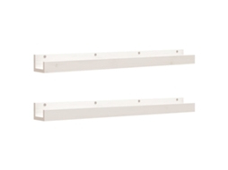 Conjunto de Prateleiras de Parede 110x12x9 cm Pinho Maciço Branco MAISON EXCLUSIVE
