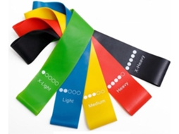 Conjunto De 5 Faixas Elásticas Resistência Para Exercícios Ioga, Musculação E Pilates, Com Expansor Ideal Uso