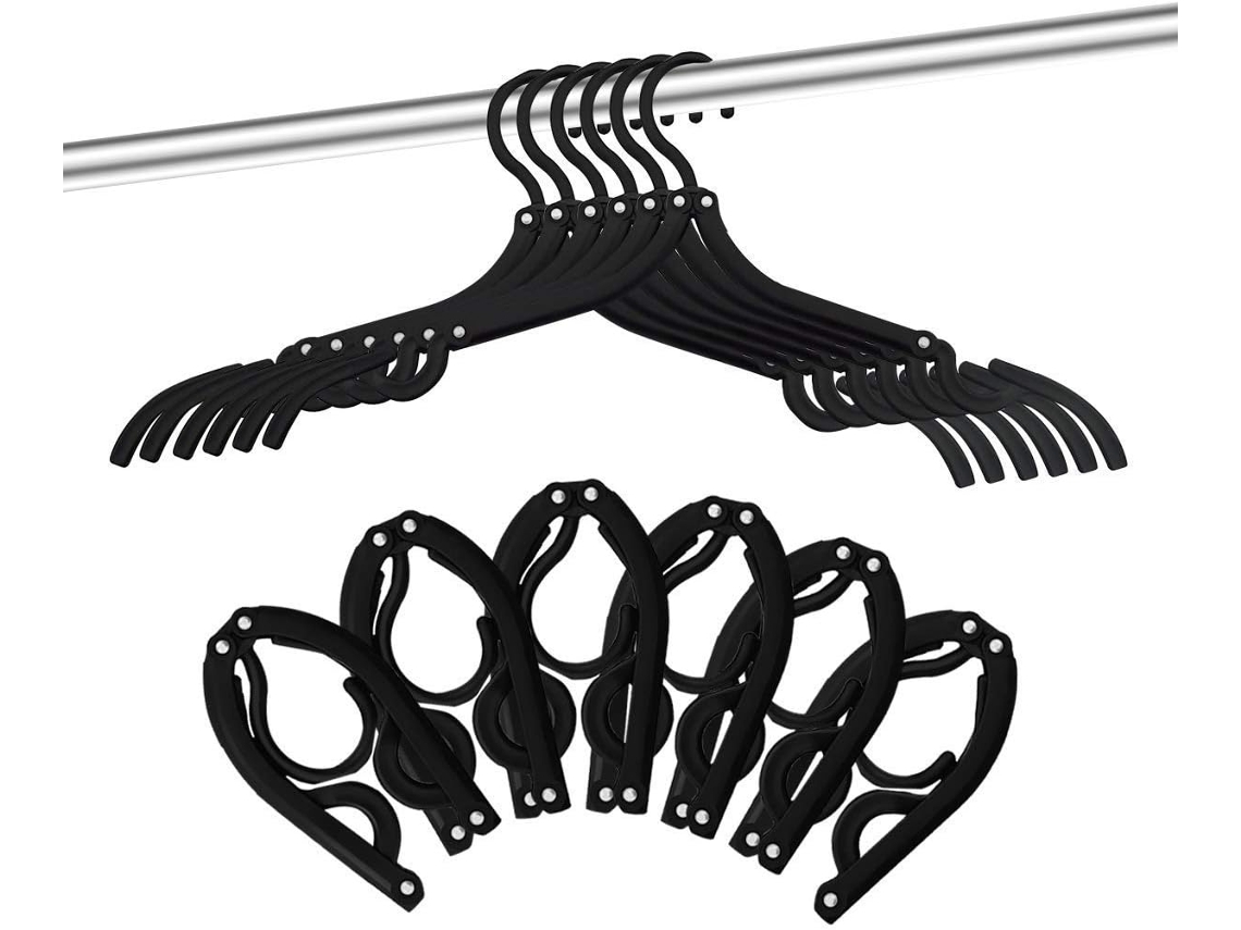 Conjunto de 12 Cabides Viagem, Cabides Portáteis e Dobráveis​​ para Roupas, Zqkla BRILVIBERA