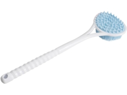 Escova De Silicone Com Cabo Longo, Esfoliante E Multifuncional Para Um Banho Relaxante, Azul