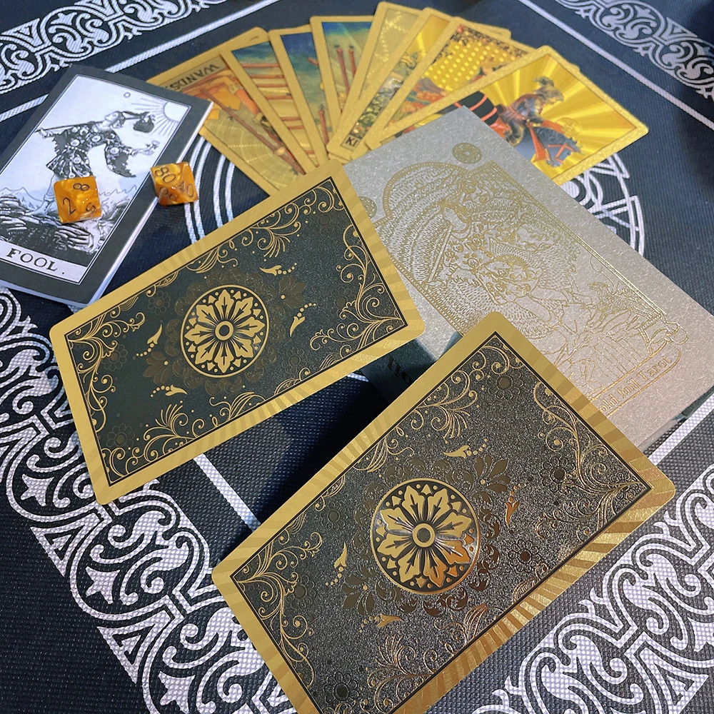 Cartas De Tarô, 12*7cm, Em Pvc Impermeável E Resistente Ao Desgaste, Para Jogos De Adivinhação Em Mesa.