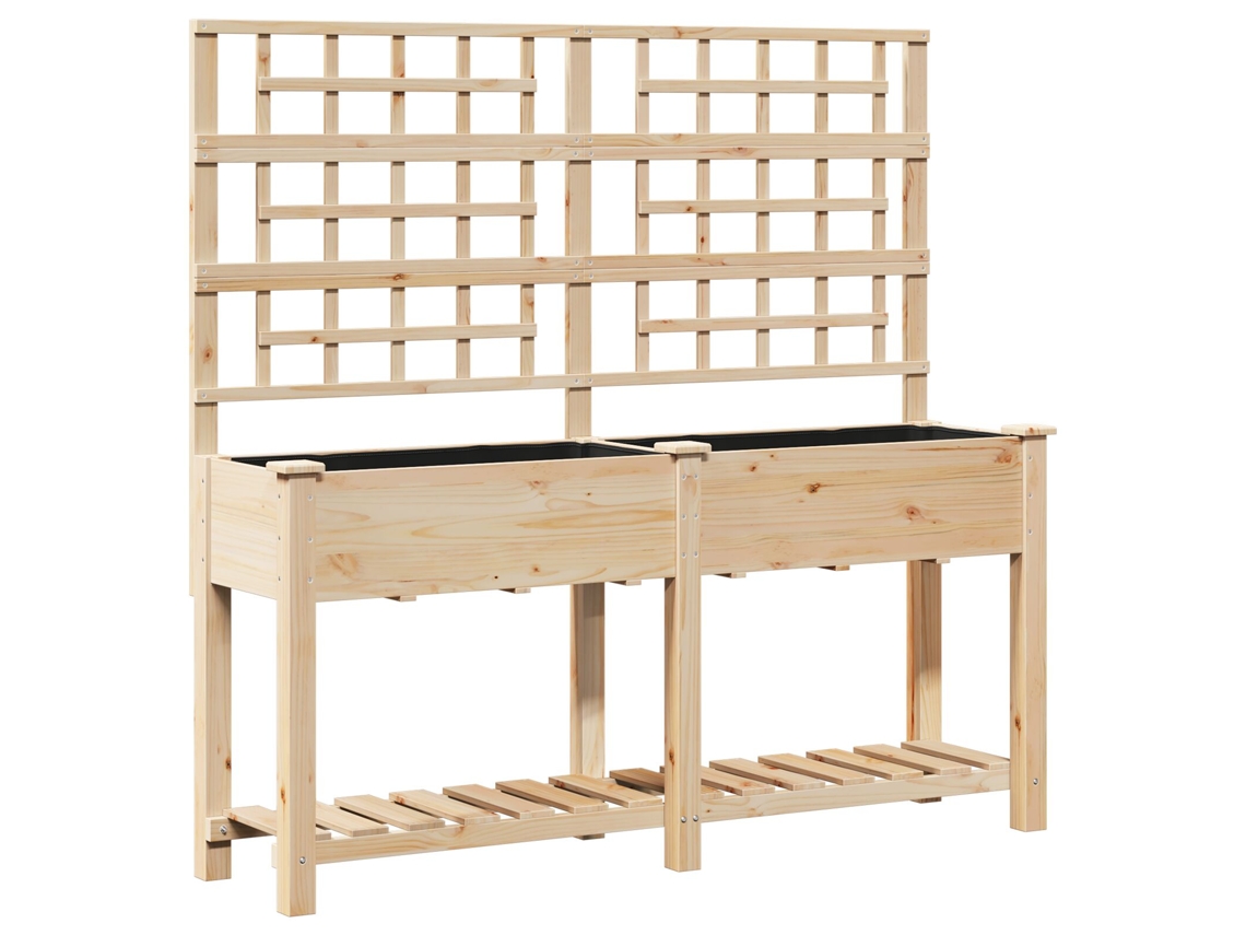 Conjunto 1 Vaso De Jardim Vidaxl Bege Abeto Chinês (161 X 46 X 152,5 Cm)