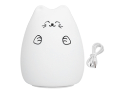 2026 lâmpada de Noite de Silicone Colorido Led para Gato com Toque Usb: Iluminação Ambiente para Quarto e Decoração Residencial
