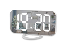 Relógio Despertador Digital LED com Espelho