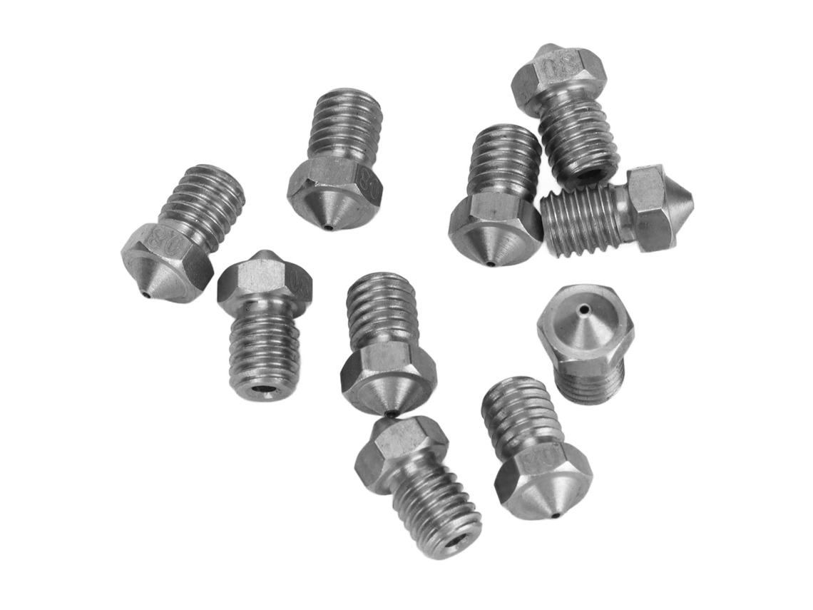 Boquillas Extruder Impresora 3d Acero Inoxidable 0.8mm Alto Desempeño De Desgaste