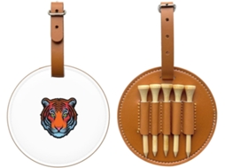 Bolsa para Tees de Golfe Tiger Head, Preta, Fácil de Transportar e Eficiente | S/MARCA