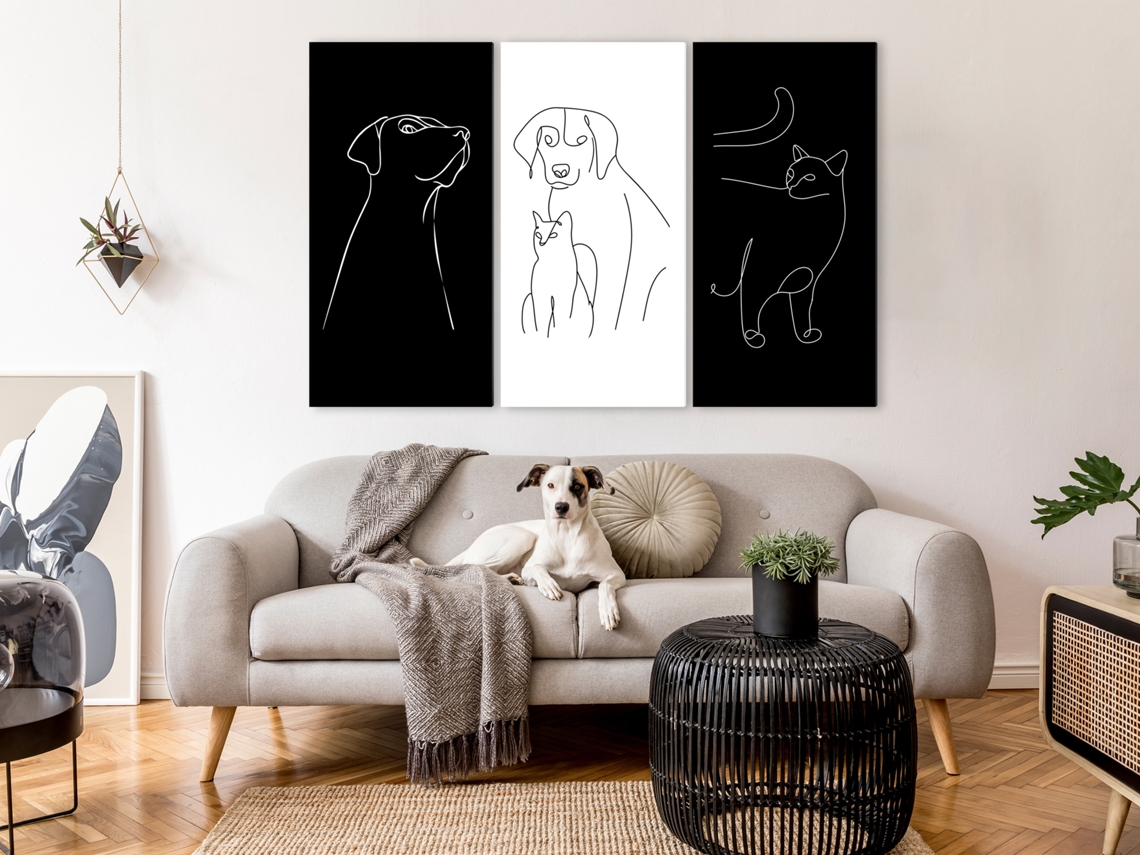 Quadro ARTGEIST Domestic Animals (3 Parts) (120x80)