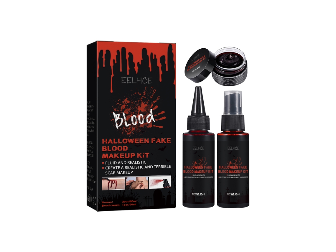 Kit Sangue Falso Halloween Eelhoe Realístico