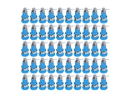 50 Peças Conector Banana 4mm Acessórios De Teste Elétrico Azul Durável