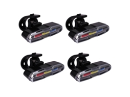 4x Luzes De Bicicleta Recarregáveis via Usb, Dianteira E Traseira, Com Bateria De Lítio, Led, Para Capacete De Ciclismo. Aquaforge