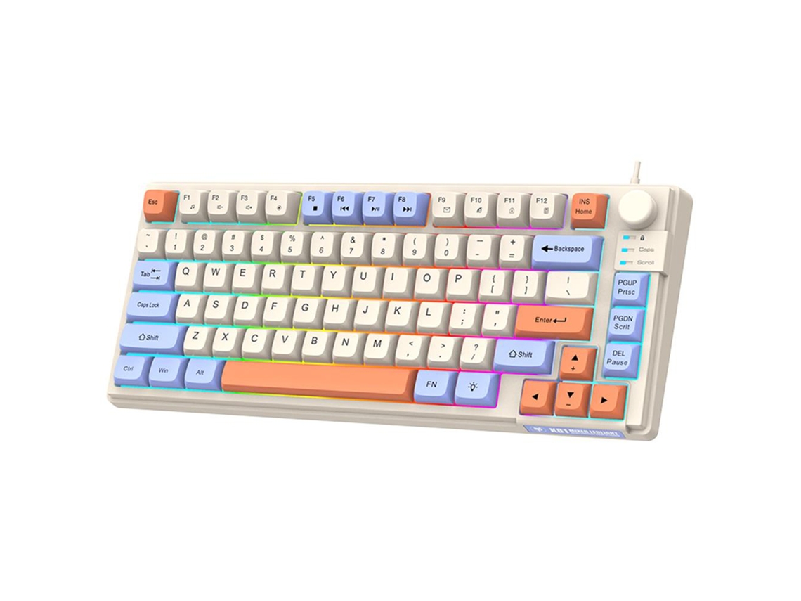 Teclado Mini Personalizado Com 3 Teclas Fio Mk321u Com Chave Mecânica Blue Switch