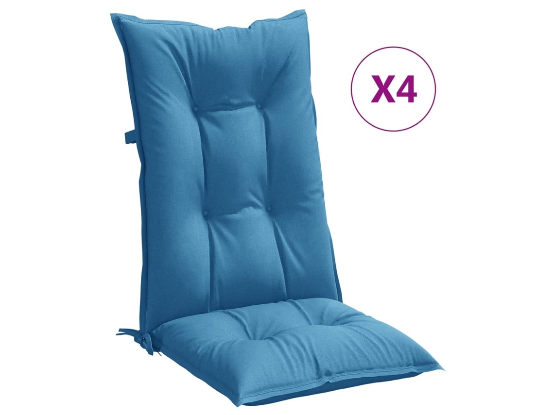 Highback Chair Cushion, Highback Chair Cushions Vidaxl Azul Tecido (120 X 50 X 7 Cm)