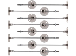 Conjunto De 8 Dobradiças Ferro Para Portas Armários Com Mecanismo