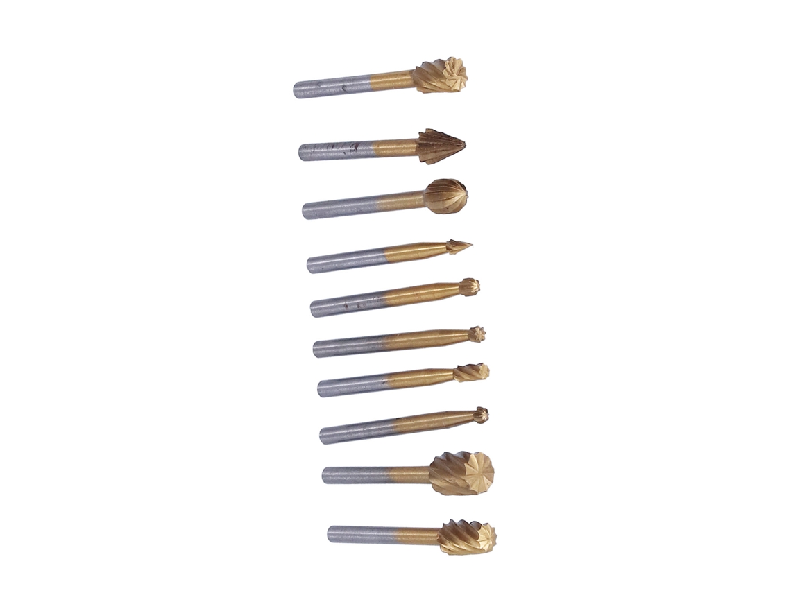 10 Peças Cutter De Molienda Rotativa Ti Recubierto Hss Para Tallado De Madeira Router 1/8in Shank 40mm L