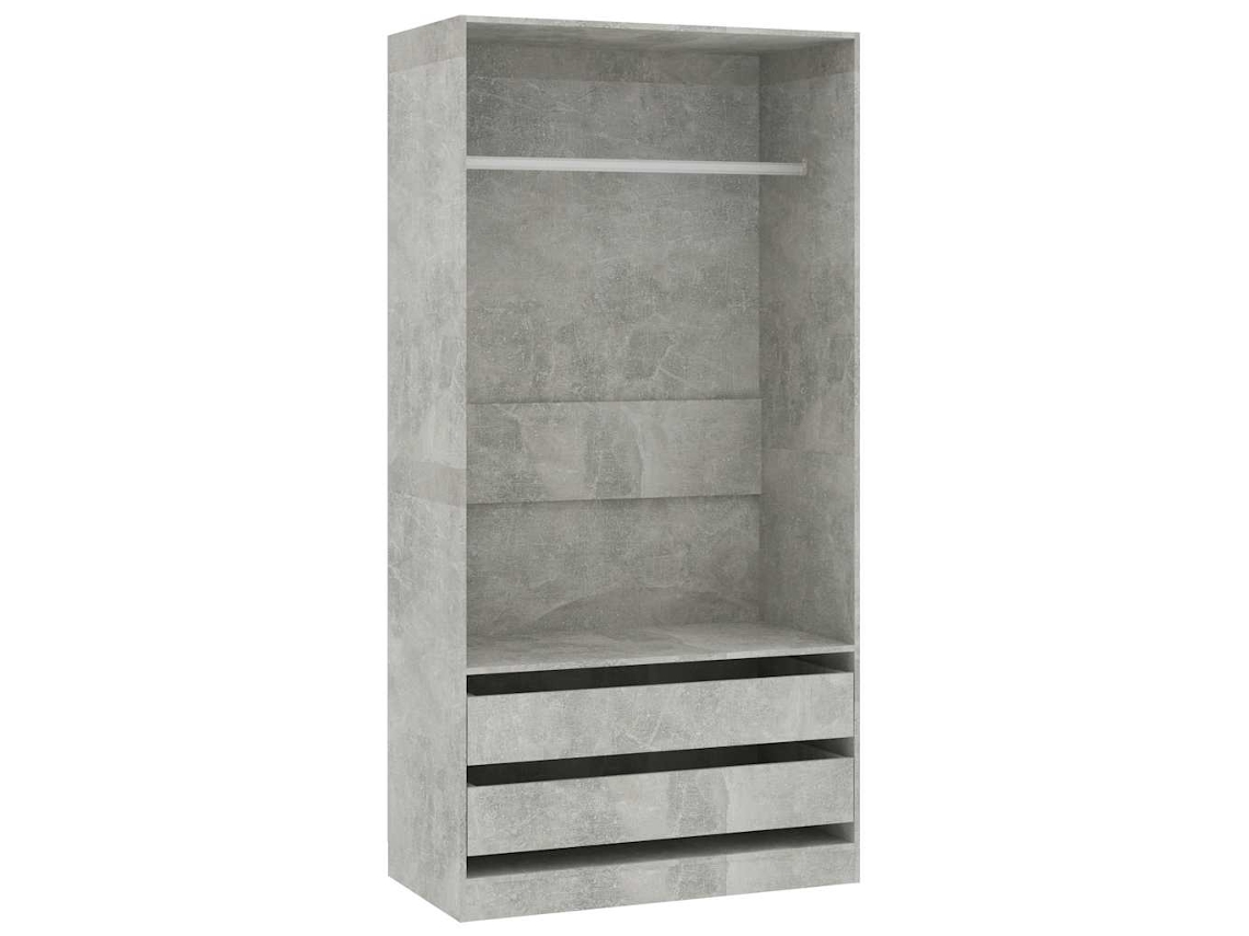 Conjunto 1 Wardrobe, Wardrobes Vidaxl Cinzeto Madeira Processada (100 X 50 X 200 Cm)