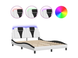 Bed Frame, Bed Frames Vidaxl Branco Couro Artificial (120 X 200 Cm)