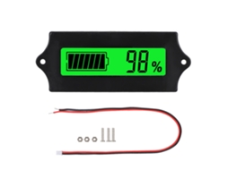 Aetheria voltímetro Lcd com Alarme Luz Verde para Baterias 12 84v Indicador de Energia e Tensão