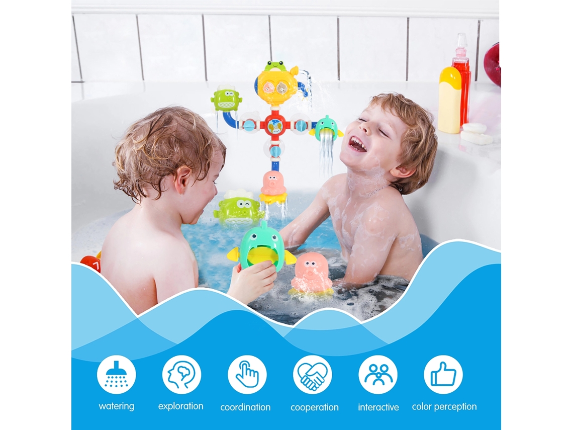 Mali brinquedos de Banho com Ventosas Pvc para Bebês 6+ Meses Brinquedos de Chuveiro para Crianças